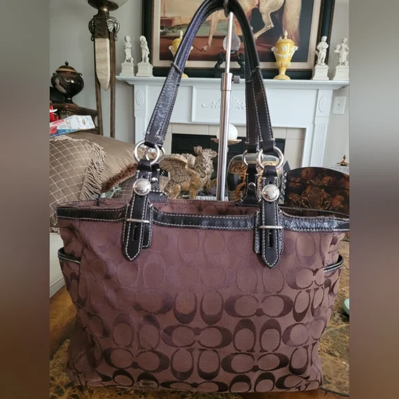 Coach Brown Signature Tote Bag - Picture 2 of 10